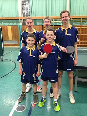 <b>2. KL Nord Jungen - DJK Kahl</b> (hinten: Lukas Tippelt, Joachim Frank, Thomas Frank, vorne: Leon Wolf, Joris Pietz)