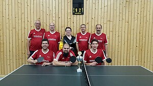 4. KL Süd Herren - TSV Keilberg III (hinten: Jürgen Arnold, Botho Waigand, Sabine Bahmer, Rudolf Klar, Helmut Schüßler, vorne: Gerhard Eilbacher, Mario Amrhein, Daniel Reinhart)